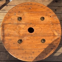 ㉓サイドテーブル・ガーデニングテーブル・小物置き電線ドラム・木製ドラム・ケーブルドラムの画像