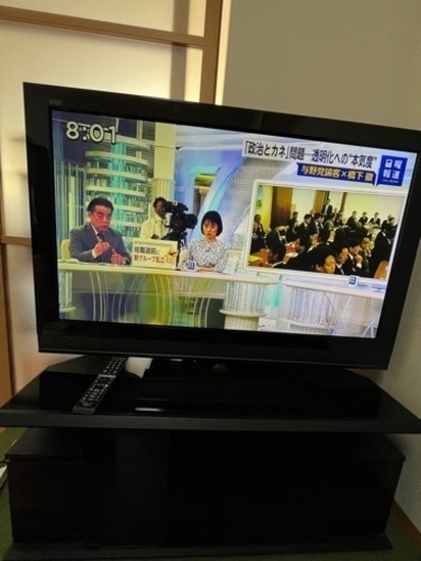 超希少 日立プラズマテレビ終盤モデル46型プラズマテレビ ハードディスク録画機能搭載 IVDRカセットハードディスク対応 P46-XP07 \u0026テレビ台付き