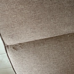 2人掛け　ローソファ　ベッド(ヘタリ等は無いが、猫による傷多数あります)の画像
