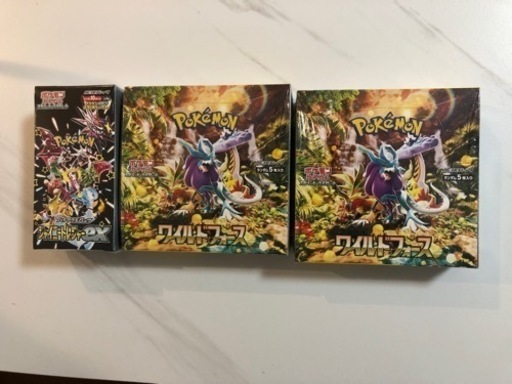【値下げしました】ポケモン　シャイニートレジャー、ワイルドフォースBOX