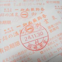 一畑山薬師寺入泉券 源泉かけ流しチケット各1枚の画像