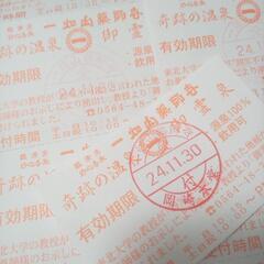 一畑山薬師寺入泉券 源泉かけ流しチケット各1枚の画像