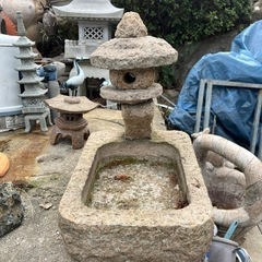 御影石　水灯籠の画像