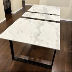 セラミックEXT伸長式ダイニングテーブル　ニトリ セラミックEXT伸長式ダイニングテーブル(セーラル W150/190D90 BK