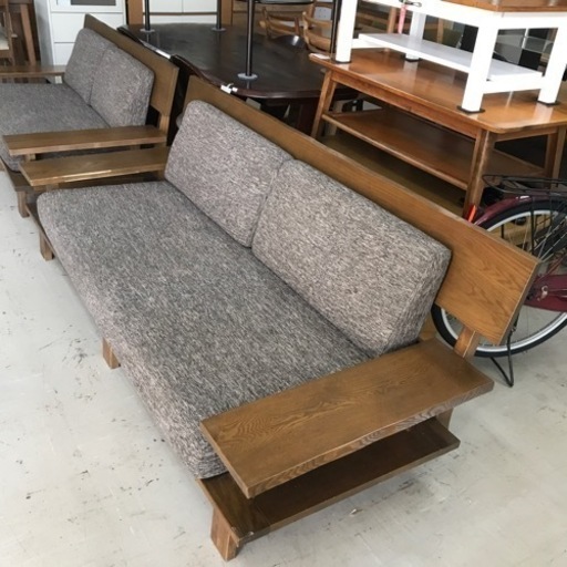 K2401-805 ２人掛けソファ 傷、汚れ、シール跡あり