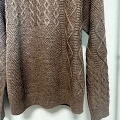 SHIPS シップス　クレイジー ケーブル ニット　中古品　JET BLUE ジェットブルーの画像