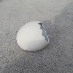 陶器たまご型の画像
