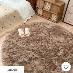 洗えるシャギーラグ littlerooms 円形ラグ