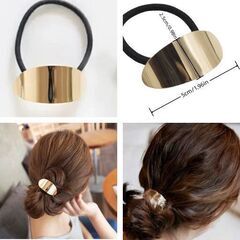 メタルプレートヘアゴム（新品）の画像