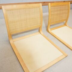 アンティーク　木製座椅子　2脚セット　和室　天童木工　アサヒ木工 天童木工(TENDO)の原好輝デザインの座椅子/T-5559-ST 2脚セットです