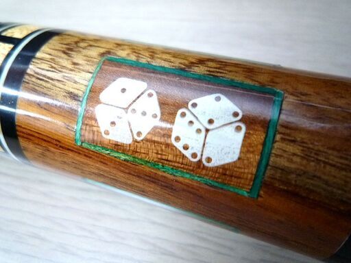 ビリヤード キュー CUE サイコロ柄 ケース付き 中古 全長 約148.5cm 苫小牧西店