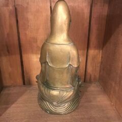 ✨🔔期間限定・特別価格🔔✨銅造 観世音菩薩座像 オブジェ 置物 仏像の画像
