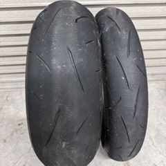 120/70zr17 190/50zr17 ダンロップ 2本セット 中古タイヤの画像