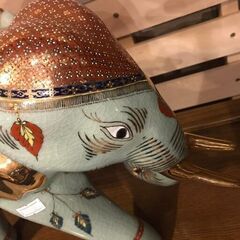 ✨🔔期間限定・特別価格🔔✨象のオブジェ 陶器 インド 雑貨 インテリア 置物 エレファント 家具の画像