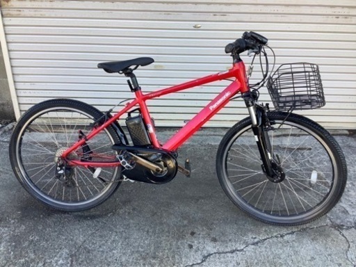 291  パナソニック最新機種電動アシスト自転車HURRYER26×1.90 レッドボディ