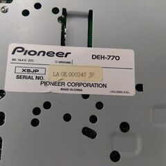 パイオニア 1DIN カロッツェリア DEH-770 CD プレーヤー 1DIN デッキ FM/AM ラジオ チューナー 電源カプラー付属 中古１台の画像
