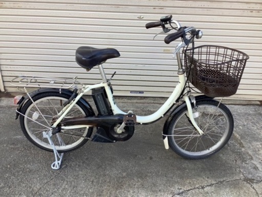 296  ブリヂストン最新機種電動アシスト自転車アシスタ20インチ　ホワイトアルミボディー