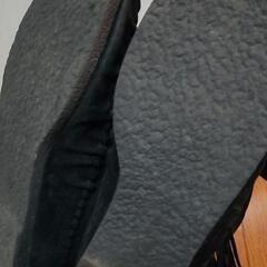 黒ブラックスエード調フリンジブーツ(フラッパー)の画像