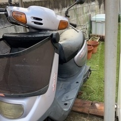 原付バイク　ビンテージ　買い物便利カゴ付き