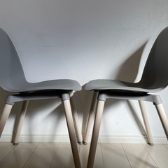 イームズチェア(IKEA)グレー2点セットの画像
