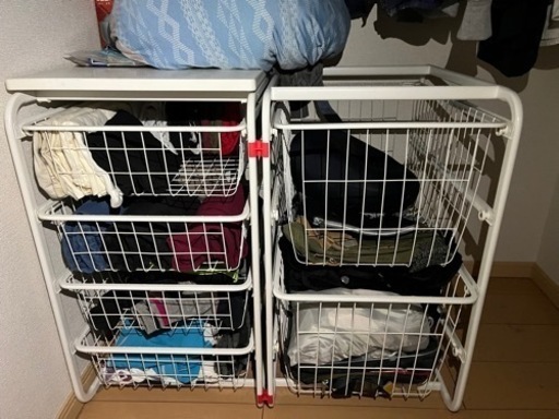 衣類収納　カゴ収納