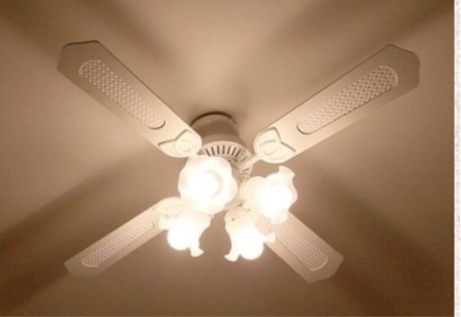 シーリングファン　ホワイト　リモコン付き　キャンセル待ち