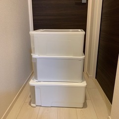 無料です　収納ケース三つの画像