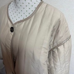 aquaist パイピングキルティングロングコート　ビッグシルエットの画像
