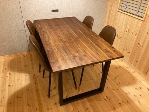 ダイニングテーブル150×80椅子4脚セット
