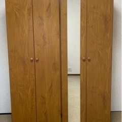 鏡付き洋服タンス クローゼット2台の画像