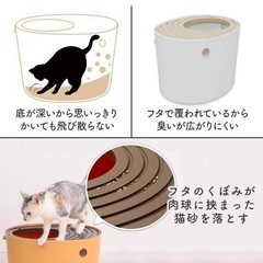 【美品】アイリスオーヤマ　上から猫トイレプチの画像