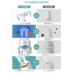 ラスト1点加湿器 卓上 アロマ 加湿器 500ml大容量 3600mAh ML31の画像