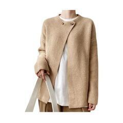 ラスト1点ニットカーディガン レディース カーディガン セーター リブセーター ML27の画像