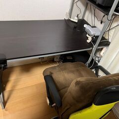 DORIS ラック付パソコンデスク 木製天板 ウォルナット 1200×600の画像