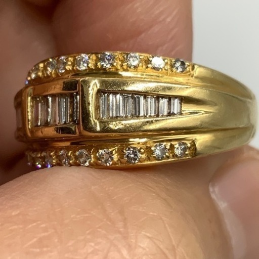 売り切れました。18K 18金　ダイヤモンドリング　8.8g 1.03ct ダイヤモンド指輪