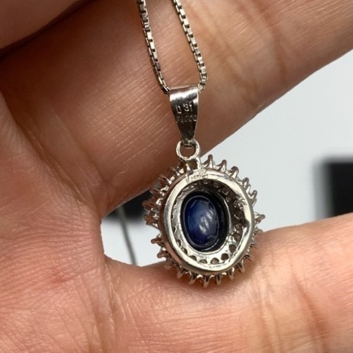 売り切れました。Pt900 プラチナ900 サファイヤ　ネックレス　1.52ct D0.31ct 6.1g 約42.5cm