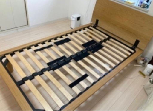 【無印良品】セミダブルベッドフレーム ヘッドボード付き