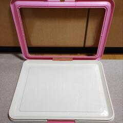 お渡し先決まりました　無料 トイレトレー ワイドサイズ I  love pets 引き取り希望の画像
