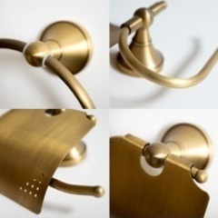 未開封トイレットペーパーホルダー、タオルハンガー2セットの画像