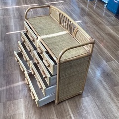 ラタンチェスト【町田市再生家具】　232659の画像