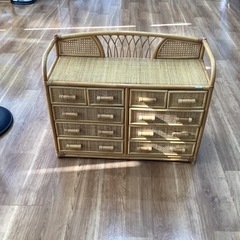 ラタンチェスト【町田市再生家具】　232659の画像
