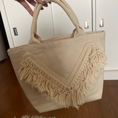 手作り　ハンドバッグ　フリンジ