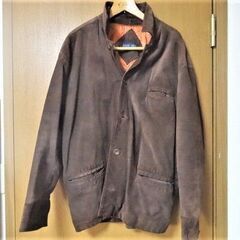 vintage　茶色 革　コート　英国イギリス製/Made in...