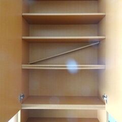 メーカー不明■壁面収納キャビネット 高さ230㎝ 扉付き 収納 本棚 家具 の画像