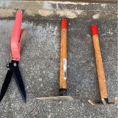 庭園　園芸　片手鍬　片手鍬 三本爪　芝生ばさみ  3個セットの画像