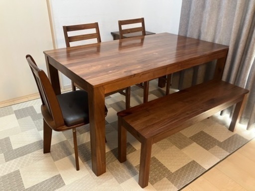 無垢材　東京インテリア　ダイニングテーブルセット