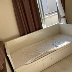 【取引完了。引取限定】IKEAのデイベッド　HEMNES  ヘムネス　イケア　ベッド　引取場所　伊勢崎市の画像