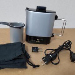 電気トラベルポット 500ml　ミニ電気ポット　旅行　ソロキャン...