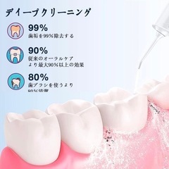 口腔洗浄器 Liebssen 口腔洗浄機器 携帯型容量300ML 6 水強度 5段階調整 IPX7防水 USB充電式 -ホワイトの画像