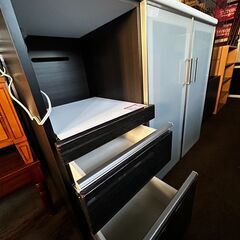 値下げ！オンザコーナー ニトリ カウンターNポスティア 120 bk キッチンボード 縦1000 横1200 奥行500mmの画像